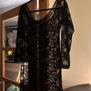 Elegant Black Lace Dress